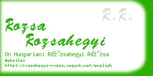 rozsa rozsahegyi business card